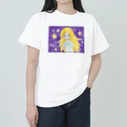 石丸沙織の水色の星と少女 ヘビーウェイトTシャツ