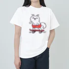 イラスト MONYAAT の赤ぱんポメラのスケボー Heavyweight T-Shirt