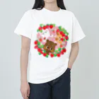 ゆるかわグラデーション＠NonnoDesignLaboのイチゴがいっぱい ヘビーウェイトTシャツ