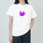 アニマルサラダボウルのむらさきの牛さん Heavyweight T-Shirt