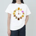 スロータイプ書店 Slowtype BooksのOYATSU TIME  洋菓子 時計 271 ヘビーウェイトTシャツ