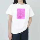 スマホ絵師 ほそゆか【公式ッ】の元気なぴんくちゃん ヘビーウェイトTシャツ