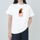 TOMOS-dogのふりむき犬（ドット）ブラタン Heavyweight T-Shirt