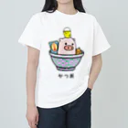 脂身通信Ｚの豚さん_かつ丼 ヘビーウェイトTシャツ