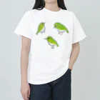 森図鑑の[森図鑑] いろいろメジロ ヘビーウェイトTシャツ