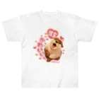 カワウソとフルーツの愛を叫ぶカワウソ（彼女） ヘビーウェイトTシャツ