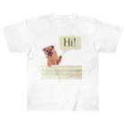 Shiba×Pagu Chibiの柴パグミックス犬Chibi「Hi!」 Heavyweight T-Shirt