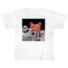 SPADAのMoai Statue and Cat Art Heavyweight T-Shirt