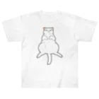 OSORAのおなか丸出し猫 ヘビーウェイトTシャツ