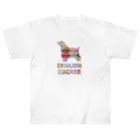 onehappinessのイングリッシュコッカースパニエル　マカロン ヘビーウェイトTシャツ