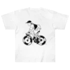 山形屋米店のピストバイクでポタリング ヘビーウェイトTシャツ
