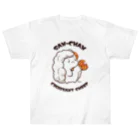 クロワッサンひつじのサンちゃん SUZURI店のクロワッサンひとつあげる Heavyweight T-Shirt