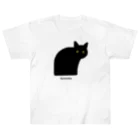 小鳥と映画館の猫背の黒猫ちゃん Heavyweight T-Shirt