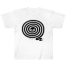 Shop Soul-SearchingのSpiral Snake-Black ヘビーウェイトTシャツ