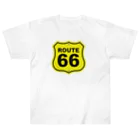 アロハスタイルハワイのU.S. Route 66  ルート66　イエロー ヘビーウェイトTシャツ