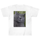 ねこのきまぐれのすやすやブルー Heavyweight T-Shirt