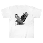 WILDBIRD GOODS SHOPのカンムリワシ・モノクロ Heavyweight T-Shirt