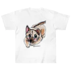 宇寅。の泥棒フェイスの子犬 Heavyweight T-Shirt