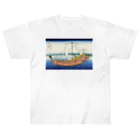 寿めでたや(ukiyoe)の葛飾北斎_冨嶽三十六景　上総ノ海路 Heavyweight T-Shirt