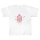 ドリゼラのおみやげ販売所のCompassion Buddha -ピンク- ヘビーウェイトTシャツ