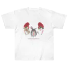 teruteQ chinchilla illustrator suzuri店のshortcake chinchilla trio ヘビーウェイトTシャツ