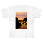 小佐々塾の夕陽と棚田 Heavyweight T-Shirt