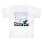 石山蓮華の電線と家々 Heavyweight T-Shirt