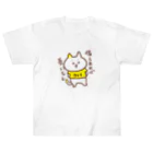 misatoのおみせshopの「備えあれば憂いなし」ウレイちゃん猫 Heavyweight T-Shirt