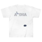 aloha_pineapple_hawaiiのALOHA dots navy blue　108 ヘビーウェイトTシャツ