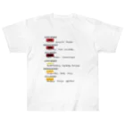 ヒロシオーバーダイブのワイン好きのためのカラーチャート＆品種 ヘビーウェイトTシャツ