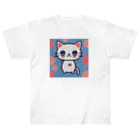 A31eの狛猫のミケ「はーとびーと」 Heavyweight T-Shirt