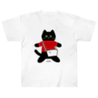 KAYOPANの白猫バッグを持ってお出かけするくろねこクロくん Heavyweight T-Shirt