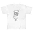 fude-egakiの瞑想猫　Ca va?  Ca va bien! Heavyweight T-Shirt