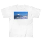 D-aerialのMt.Fuji and the sea of clouds ヘビーウェイトTシャツ