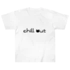 учк¡✼*のchill out(黒文字ver.) ヘビーウェイトTシャツ