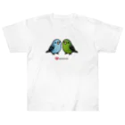 Cody the LovebirdのChubby Bird 仲良しサザナミインコ Heavyweight T-Shirt