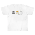 Shiba Inu Streetの3色柴犬トリオのドット絵 Heavyweight T-Shirt