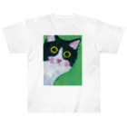 tomorebiのひょっこり猫さん ヘビーウェイトTシャツ