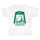 kg_shopのTHE SAUNA TIME【非常口パロディ】 Heavyweight T-Shirt