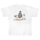 森図鑑の[森図鑑] 三羽文鳥 Heavyweight T-Shirt