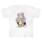 よなよなこうもりのいぬとよなこちゃん Heavyweight T-Shirt