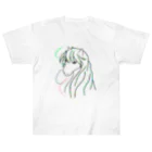 greetenの馬　カラフルラインアート　 ヘビーウェイトTシャツ