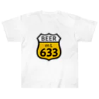 無水屋の【ROUTE 66風】BEER 633 (瓶なし) Heavyweight T-Shirt