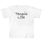 sports_tower スポーツタワーのテニス・TENNIS・ライフ・筆記文字・アイテム・デザイン・ラケット・ガット・イラスト・スポーツ・Tシャツ・サーブ・男子・女子・かっこいい・かわいい・選手・画像・ボール・王子・応援 ヘビーウェイトTシャツ