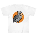 Cody the LovebirdのChubby Bird ハシビロコウ ヘビーウェイトTシャツ