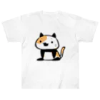 うさやのパンダ風味の三毛猫 ヘビーウェイトTシャツ