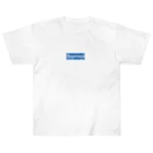 王子のアパレル SnprinceのSnprince boxlogo Paisley blue ヘビーウェイトTシャツ