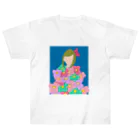 KAEDEsanの花ドレスを着た少女 Heavyweight T-Shirt