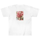 dolphineのPink Rose Bouquet Heavyweight T-Shirt