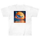 dolphineの宇宙のヒーリングドルフィン Heavyweight T-Shirt